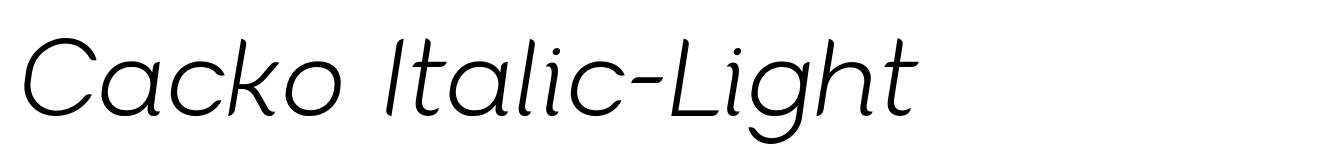 Cacko Italic-Light